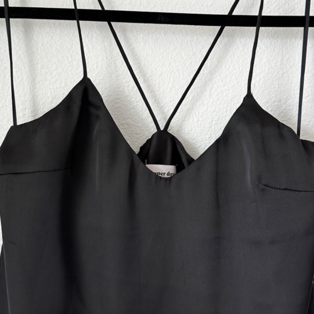 Superdown Alexis Satin Slip Mini Dress in Black sz XS - Picture 4 of 8